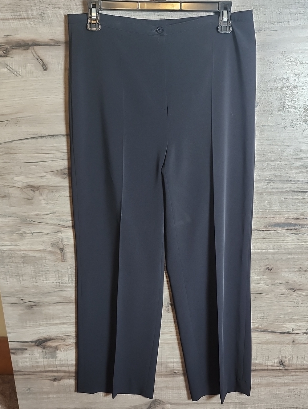 Cambio Linda Flat Front Wide Leg Trouser In Black